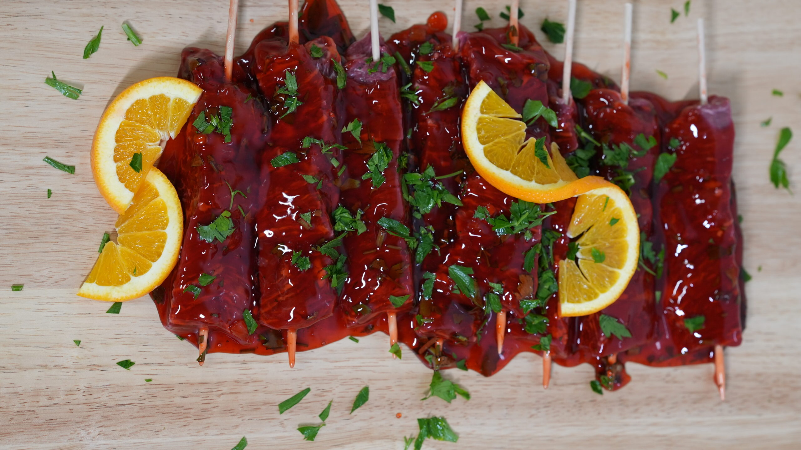 Meat skewers available at Livoti's Old World Market