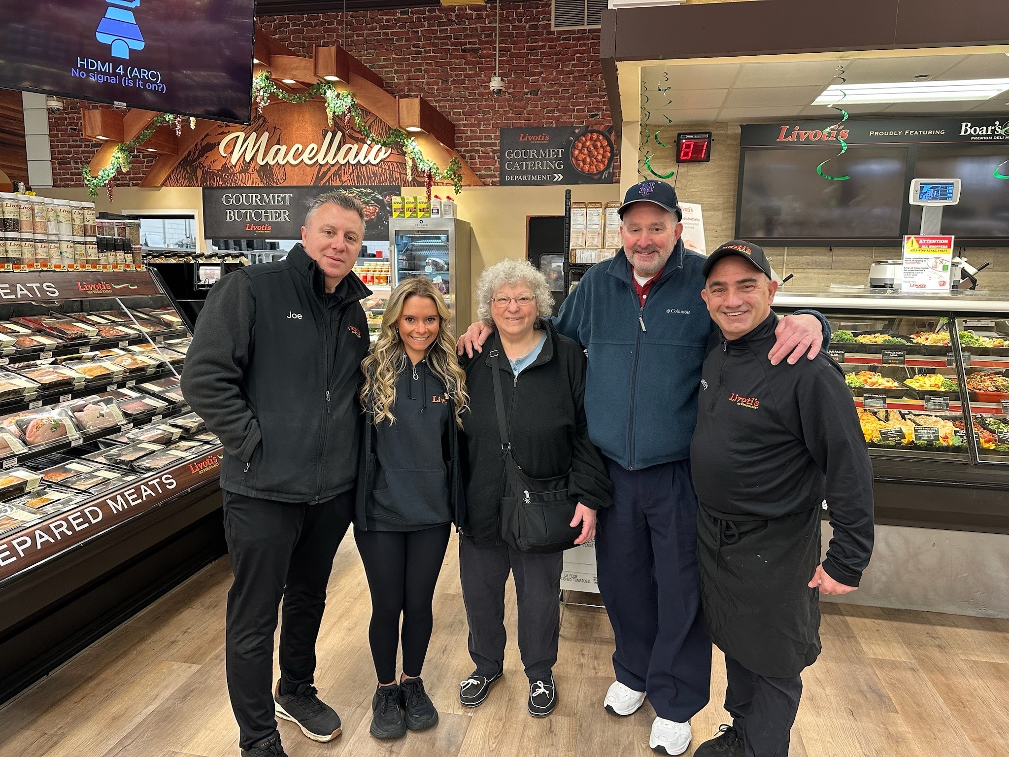 Livoti's Old World Market employees and customers in Marlboro
