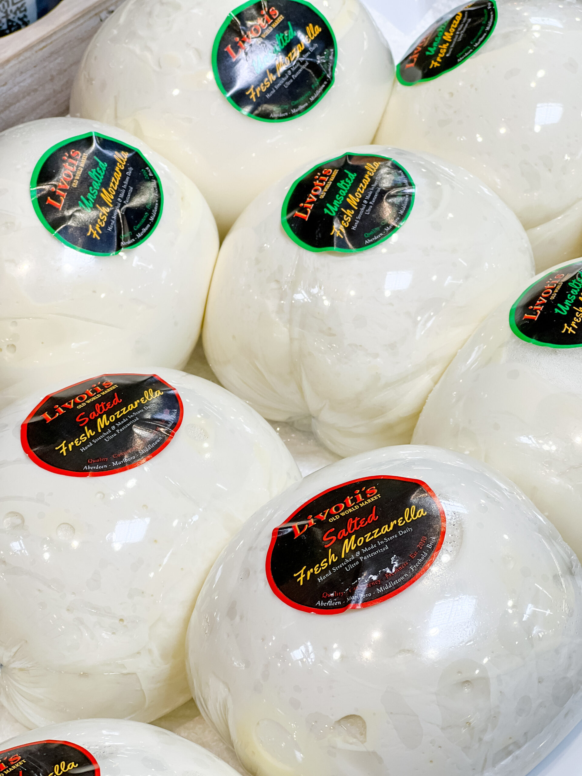 Freshly made mozzarella at Livoti's Old World Market