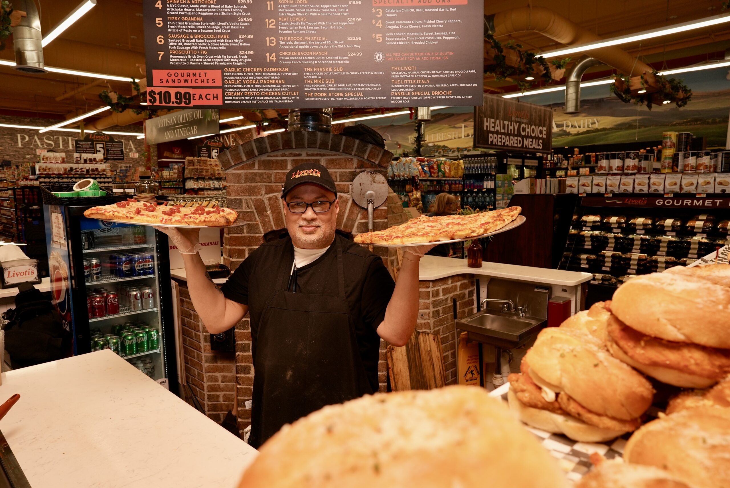 Pizza maker at Livoti's Old World Market in NJ