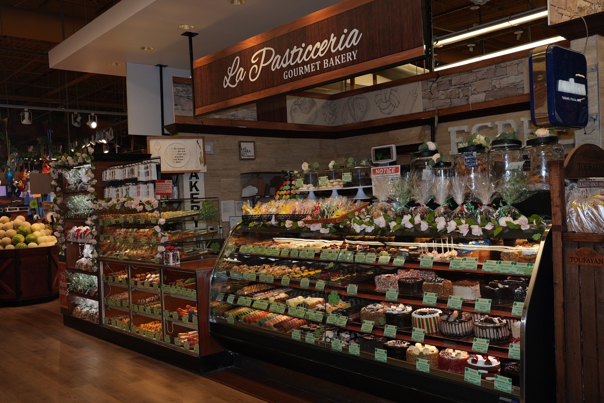 Gourmet Italian bakery at Livoti's Old World Market in Marlboro