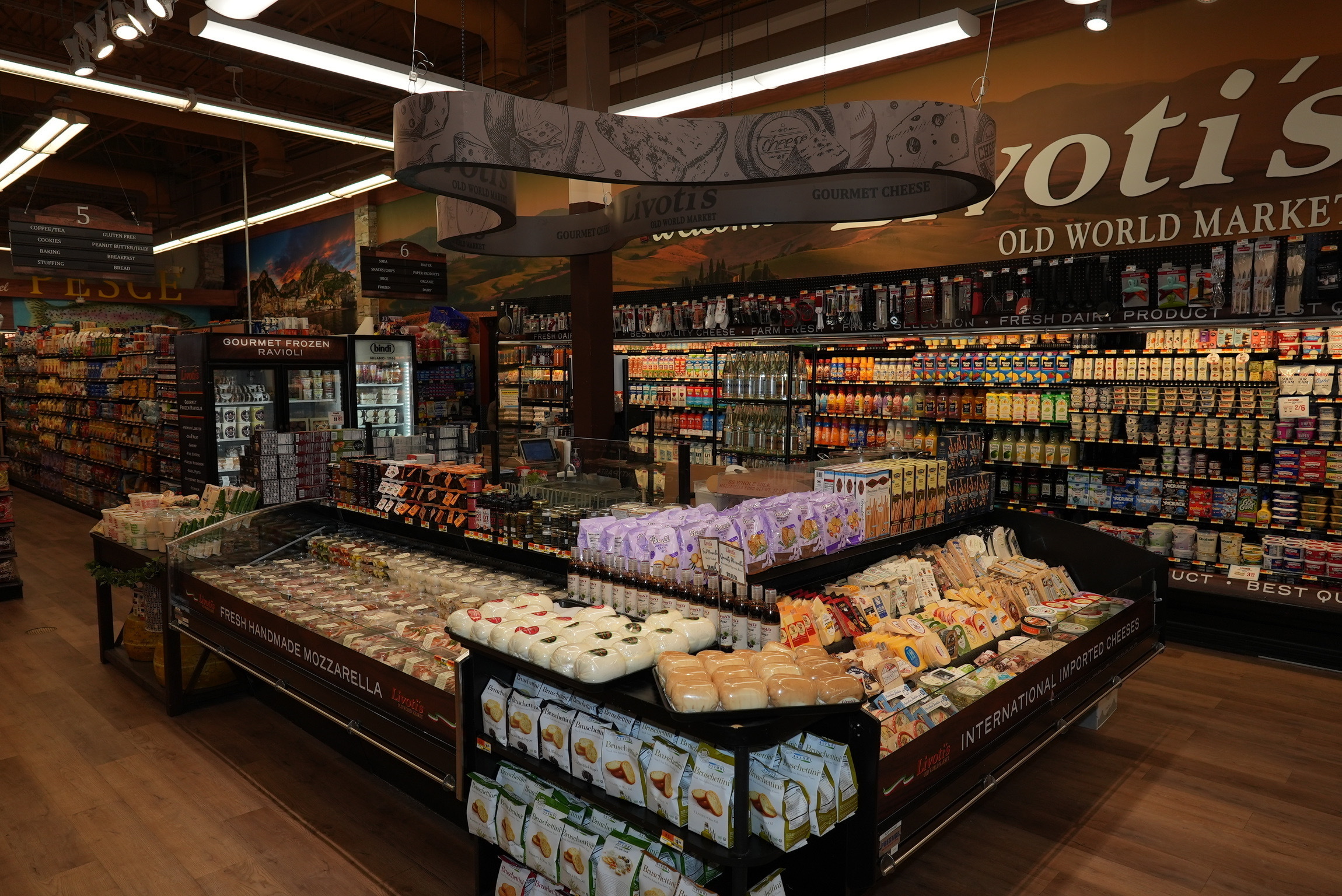Cheese department at Livoti's Old World Market in Marlboro